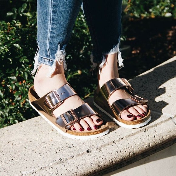 Birkenstock Arizona Women Sandals Flats Copper 37